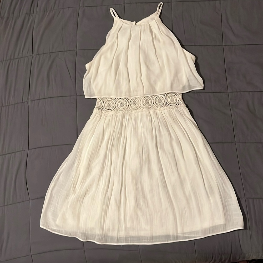 Flowy Vacation Dress w/Lace Waist